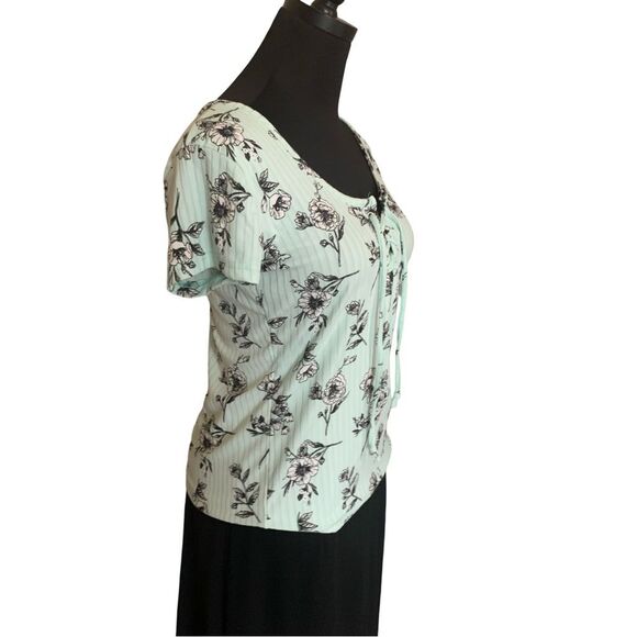 Rue21 Soft Pale Mint Lace Front Top, Size XL - Picture 3 of 8